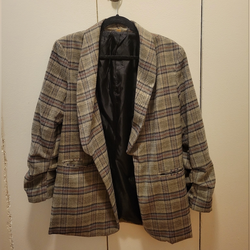 Plaid Oversized Blazer